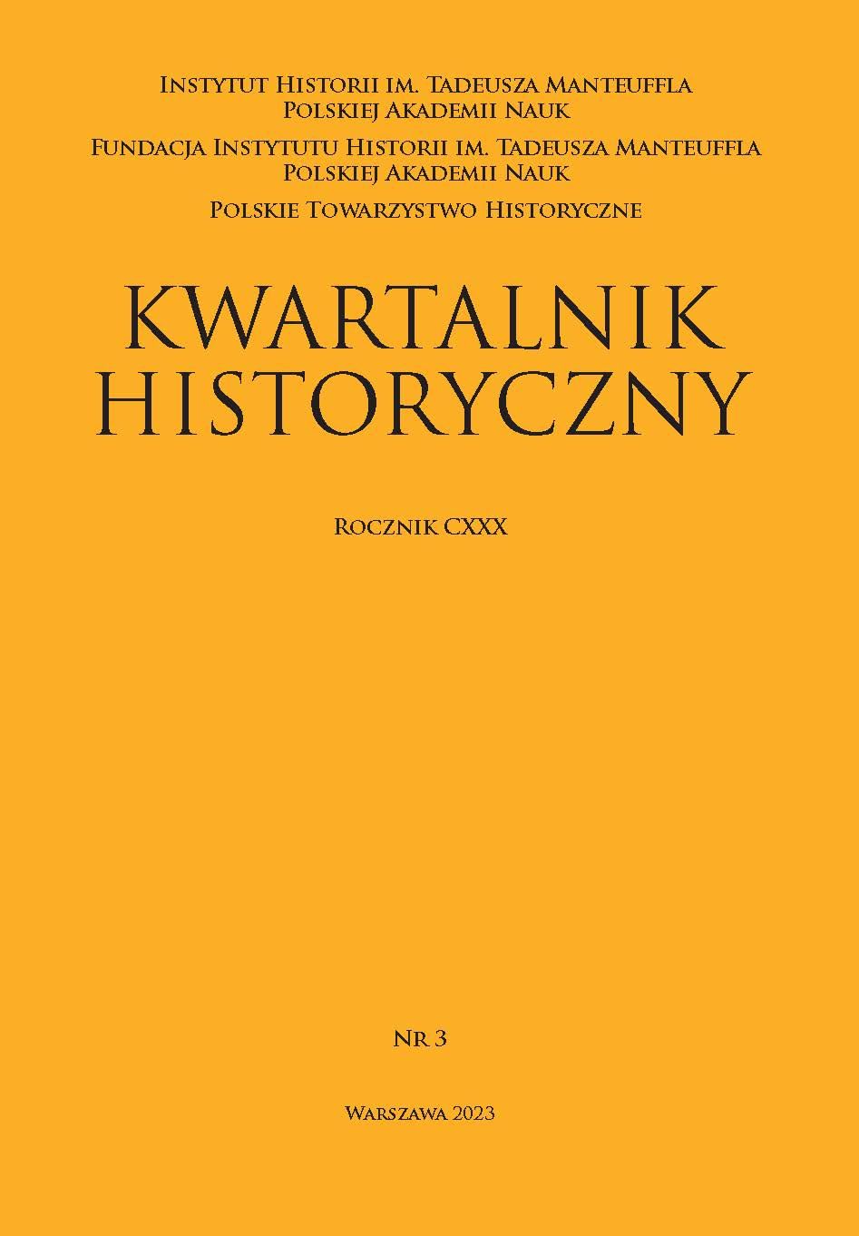 Kwartalnik Historyczny, R. CXXX, z. 3/2023